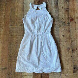 Lauren James White Sleeveless Dress With Keyhole Back XS